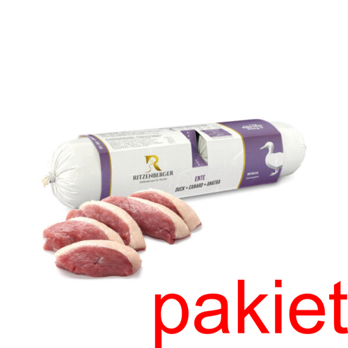 6 x Kaczka z pstrągiem i borówką podwójne rolki 2x400g karma mokra dla psa na Arena.pl