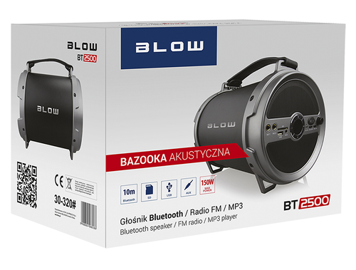 GŁOŚNIK BLUETOOTH BLOW BT2500 USB SD AUX FM 150 na Arena.pl