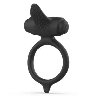 b swish bcharmed basic black - silikonowy wodoodporny pierścień wibrujący