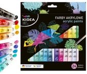 farby akrylowe w tubkach 24 x 6ml kidea