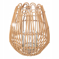 LAMPION RATTANOWY na balkon taras BOHO wys. 22 cm