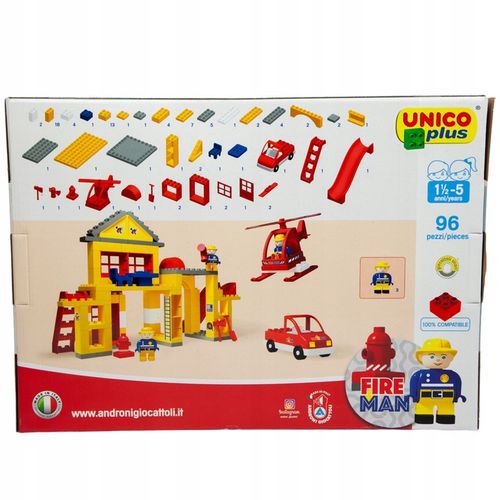 KLOCKI DLA DZIECI UNICO STRAŻ POŻARNA KONSTRUKCYJNE 96 ELEMENTÓW na Arena.pl