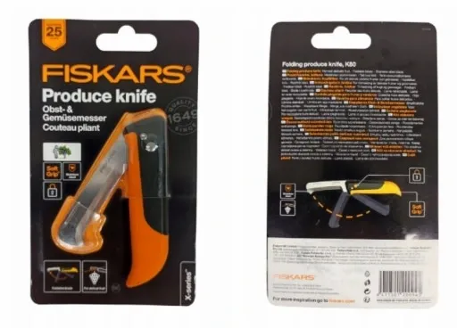 FISKARS / Nóż składany X-series K80 / Idealny do zbioru warzyw i owoców zdjęcie 8
