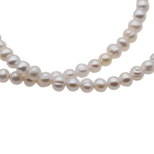 Bransoletka - Perły białe i srebro złocone na Arena.pl