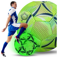 Piłka nożna odblaskowa do nogi fluorescencyjna świecąca w ciemności solidna