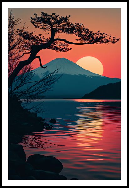 Plakat 56,6x86,4cm Góra Wieczorem zdjęcie 3
