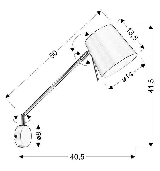 Killy kinkiet 1x40W E27 czarny matowy zdjęcie 2