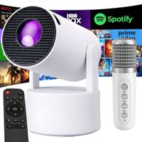 Projektor Multimedialny LED WiFi HDMI USB + Mikrofon Karaoke Pilot