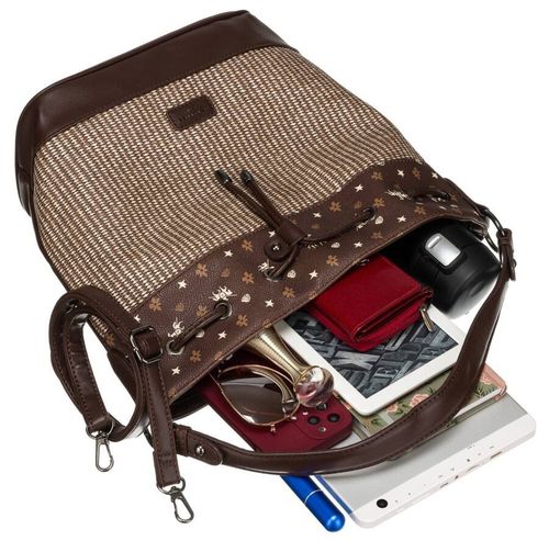 stylowa torebka worek z ozdobnym panelem - david jones na Arena.pl