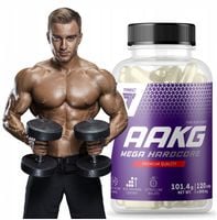 AAKG ARGININA MEGA HARDCORE TREC 120kaps. WYDAJNOŚĆ WYTRZYMAŁOŚĆ W TRENINGU