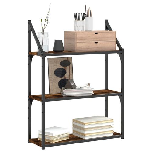 Regał ścienny z 3 półkami, przydymiony dąb, 60x21x78,5 cm na Arena.pl