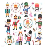 NAKLEJKI Z BROKATEM - DZIADEK DO ORZECHÓW 25 SZT DPNK-172 DP CRAFT