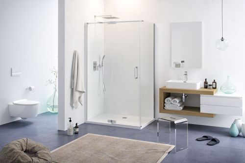 Zen stołek łazienkowy akrylowy, przezroczysty na Arena.pl