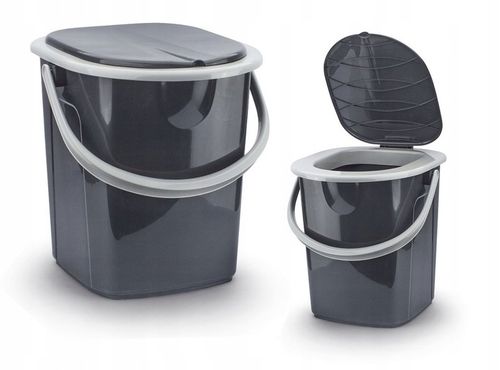 TOALETA PRZENOŚNA TURYSTYCZNA WC 22L WIADRO KIBEL Z DESKĄ i UCHWYTEM BRANQ na Arena.pl