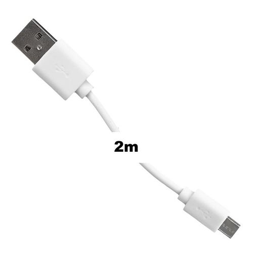 Kabel micro USB transfer, ładowanie, 200cm, biały na Arena.pl
