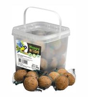 kule tłuszczowe dla ptaków w siatce 90g x 30szt wiaderko happy birds