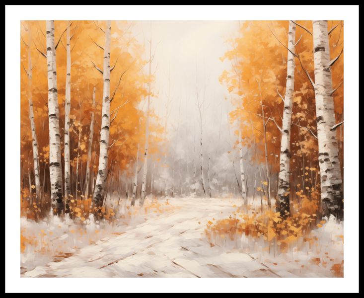 Plakat 76x60,5cm Jesienne Brzozy zdjęcie 3