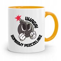 Kubek Zółty Dla Pszczelarza Bombowy Pszczelarz Z Nadrukiem Ze Zdjęciem