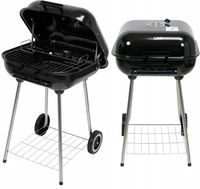 GRILL OGRODOWY WĘGLOWY Z POKRYWĄ RUSZT 45x40cm KÓŁKA POKRYWA LUND