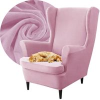 POKROWIEC NA FOTEL USZAK WELUR PREMIUM JASNY RÓŻ