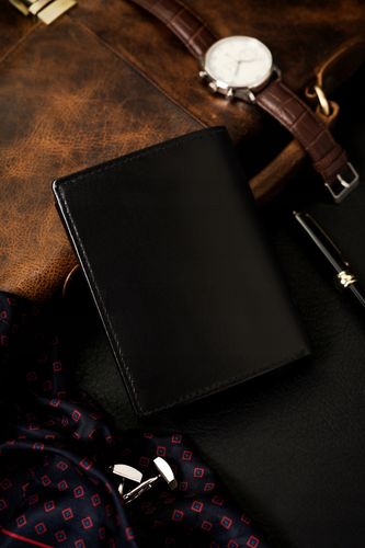 skórzany portfel męski wyposażony w system rfid - rovicky na Arena.pl