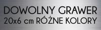 Grawerowana tabliczka Laminat 20x6 DOWOLNY GRAWER napis logo srebrna