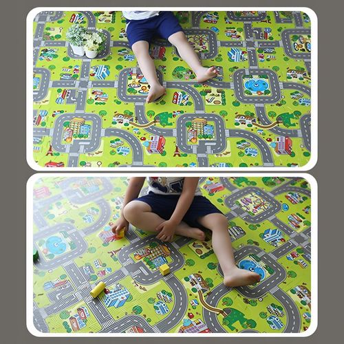 MATA EDUKACYJNA GRUBA 1cm 9szt PUZZLE PIANKOWE DLA DZIECI DROGA MIASTO na Arena.pl