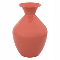 WAZON DO KWIATÓW METALOWY RÓŻOWY EMALIOWANY Ø 25 x 37 CM DO WNĘTRZ