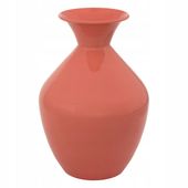 WAZON DO KWIATÓW METALOWY RÓŻOWY EMALIOWANY Ø 25 x 37 CM DO WNĘTRZ