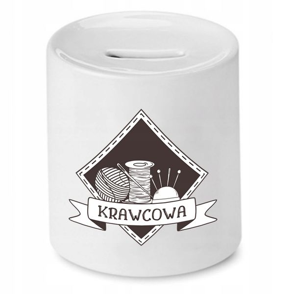 Skarbonka Dla Krawcowej Krawca Krawcowa Prezent Z Nadrukiem Ze Zdjęciem zdjęcie 1