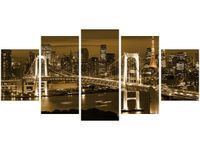 70CM 150CM OBRAZ 5 ELEM RAINBOW BRIDGE TOKIO ŚCIENNY