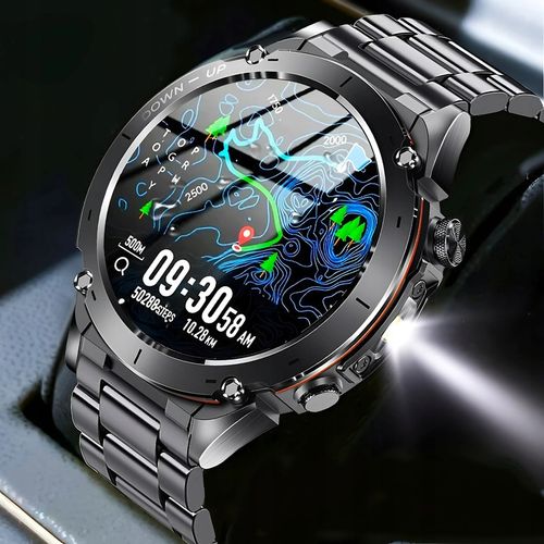 SMARTWATCH MĘSKI ZEGAREK GPS 730 MAH KOMPAS ROZMOWY LATARKA AMOLED PL na Arena.pl