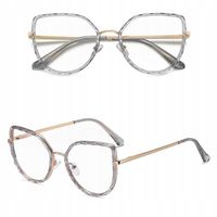 ZŁOTE Damskie Okulary ZERÓWKI do KOMPUTERA BLUE LIGHT UV OPRAWKI Teleskopy