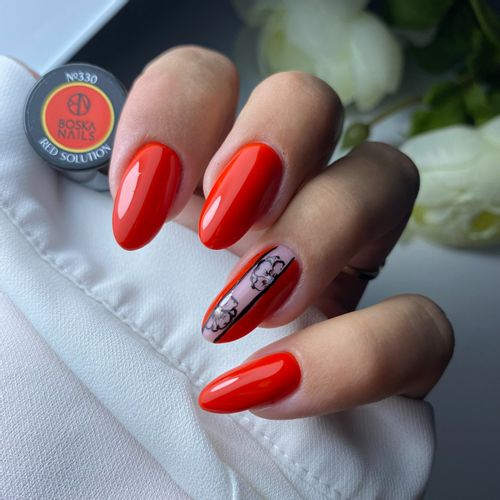 BOSKA NAILS Lakier hybrydowy Red Solution 330 - 6ml na Arena.pl