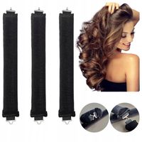 LOKÓWKI WAŁKI PAPILOTY DO KRĘCENIA WŁOSÓW BLOWOUT MIĘKKIE 3 SZTUKI CZARNE