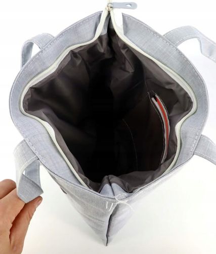 TORBA torebka z napisem KRÓLOWA SHOPPINGU szara pojemna na Arena.pl