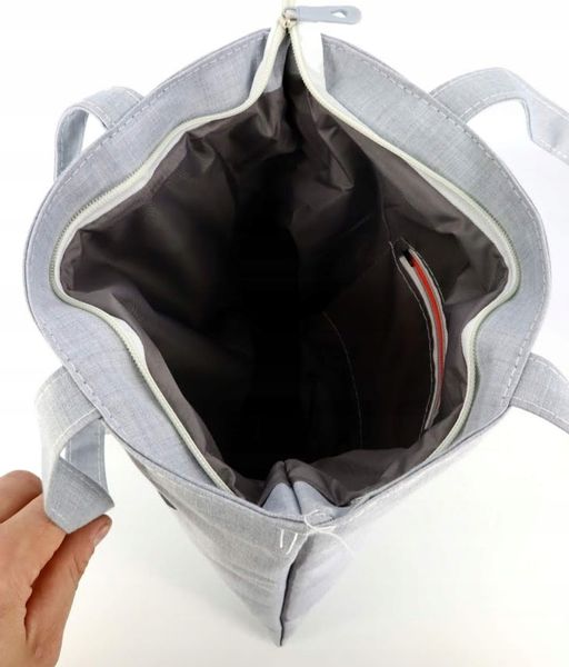 TORBA torebka z napisem KRÓLOWA SHOPPINGU szara pojemna zdjęcie 2