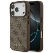 etui guess 4g classic na iphone 17 pro - brązowe