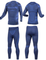 Komplet Termoaktywny Kalesony + Bluza -Xxxl Bielizna Niebieska Hogert