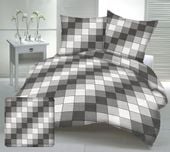 Pościel z kory 160x200 wzór piknikowa krata szara