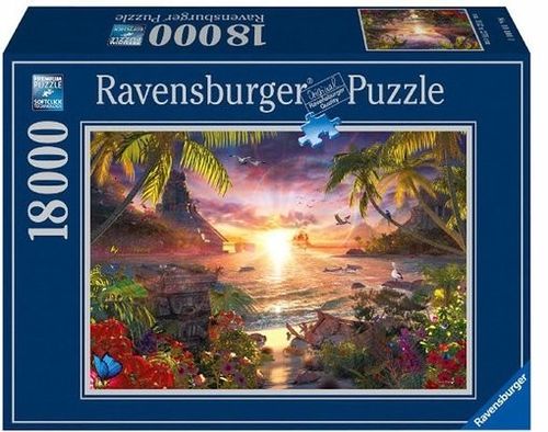 Puzzle 18000 Elementów Rajski Zachód Słońca na Arena.pl