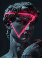 Plakat 20,5x28,4cm Neonowy Renesans