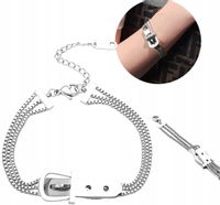 Damska Bransoletka Srebrna Stal Chirurgiczna 18K