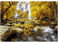 50X70CM JESIENNY WODOSPAD OBRAZ POKOJU DREWNINE