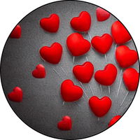 Opłatek na tort Serduszka Miś Misie Okazjonalny Tekst Love