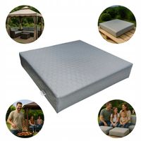 Wodoodporna gruba poduszka ogrodowa 50x60x12 cm–szara, pikowana, heksagony