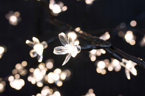 DRZEWKO LED 200 cm KWITNĄCY KWIAT WIŚNI DEKORACJA ŚWIĄTECZNA IP44 PILOT na Arena.pl