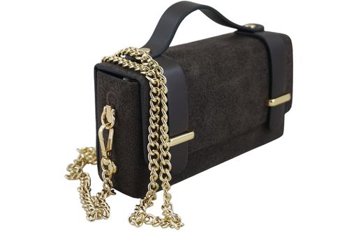 Zamszowa torebka Barberinis wizytowa - Brązowa ciemna na Arena.pl