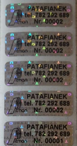 PLOMBA HOLOGRAM SECURITY VOID 30*11 mm - 250 szt na Arena.pl