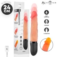 mr intense jean wibrator up&down z funkcją podgrzewania 24 cm silikon